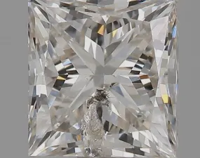 0.71 Carat I I2 Princess Cut Diamond