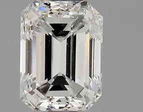 0.90 Carat F SI1 Emerald Diamond
