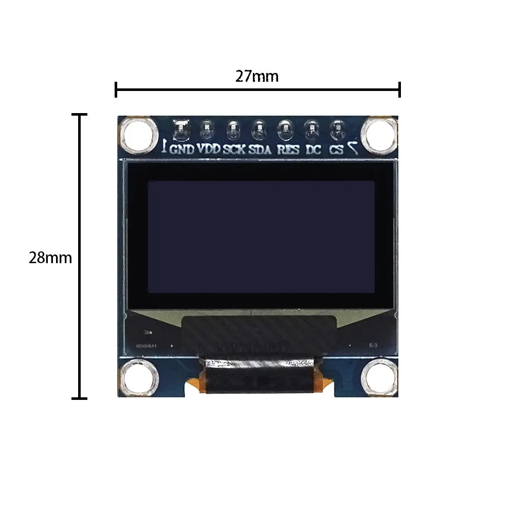 0.96 inch OLED Display Module SPI I2C IIC 128×64 7 Pin Blue