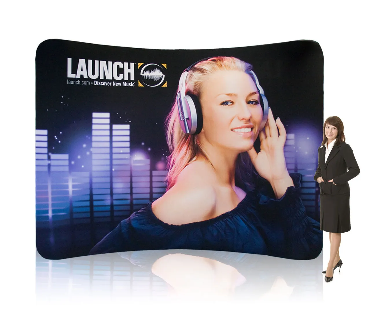 10 ft. EZ Tube Display - Curve Single-Sided Graphic Package
