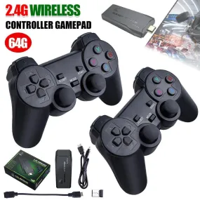 10000  4K HDMI TV Video Game Stick Retro Gaming Console w/ 2 Wireless Controller