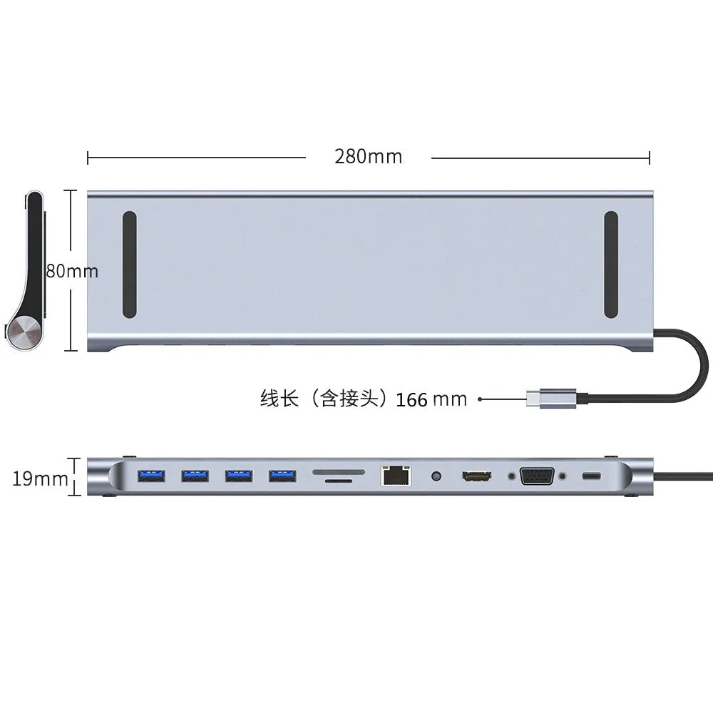 11-in-1 USB C Laptop Docking Station