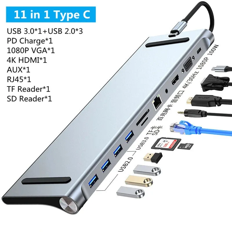 11-in-1 USB C Laptop Docking Station
