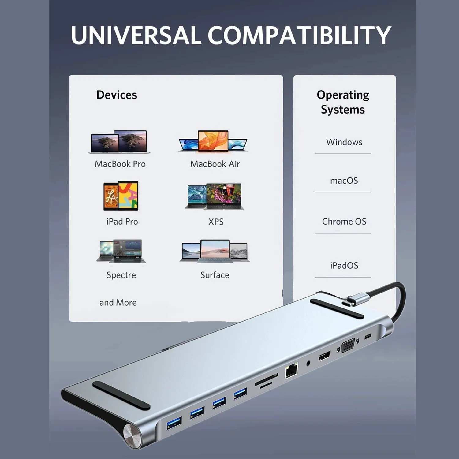 11-in-1 USB C Laptop Docking Station