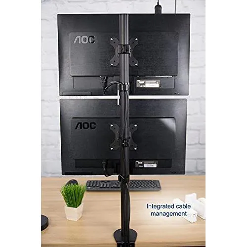 13 to 27 Inches Dual Monitor Desk Arm Mount Vertical