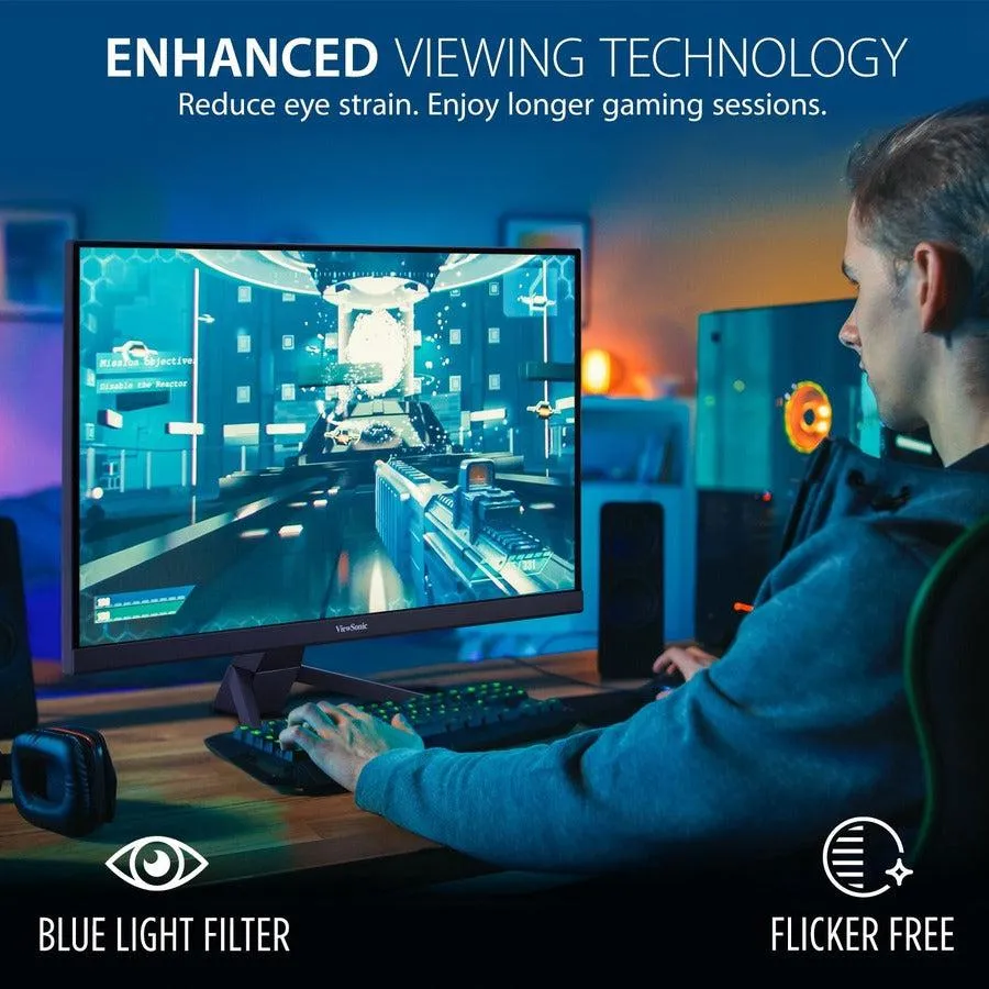 22" 1080P 1Ms 75Hz Freesync Monitor With Hdmi, Dp, And Vga
