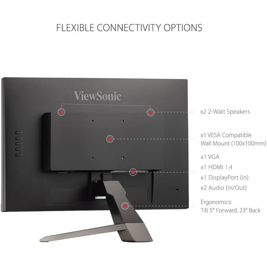 22" 1080P 1Ms 75Hz Freesync Monitor With Hdmi, Dp, And Vga