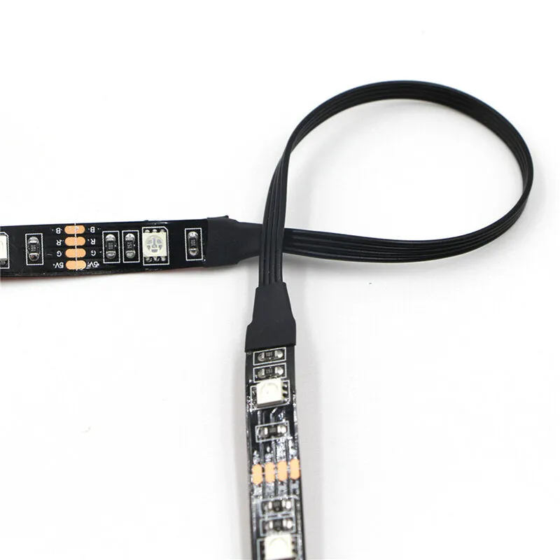 2*50cm 2*100cm USB LED Strip Light TV Backlight 5050 RGB Color Changing Lamp 24Keys/44Keys Remote Control