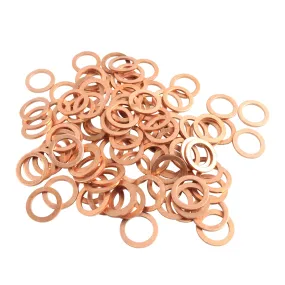 25Pcs 14mm Cooper Oil Drain Plug Gasket 007603-014106 Replacement