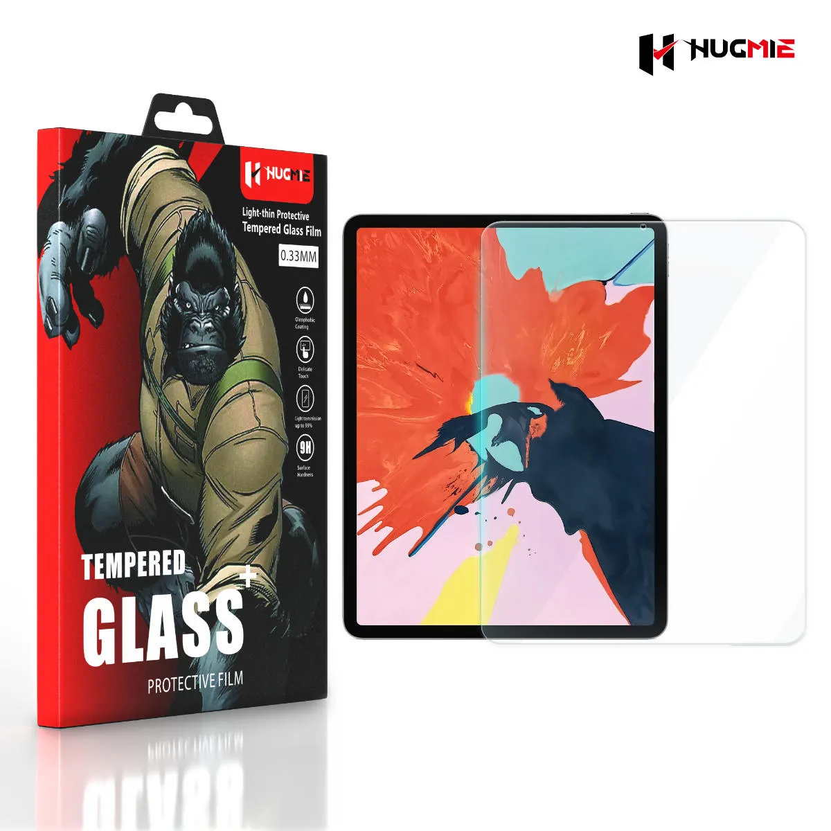 2x Hugmie® iPad 12.9" Tempered Glass Screen Protector