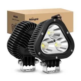 4 Inch 60W Triangle Shape Spot Flood LED Work Lights (Pair)