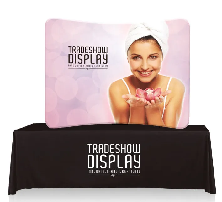 6 Ft. EZ Tube Display - Tabletop Curve Single-Sided Graphic Package