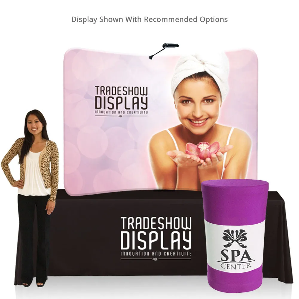 6 Ft. EZ Tube Display - Tabletop Curve Single-Sided Graphic Package