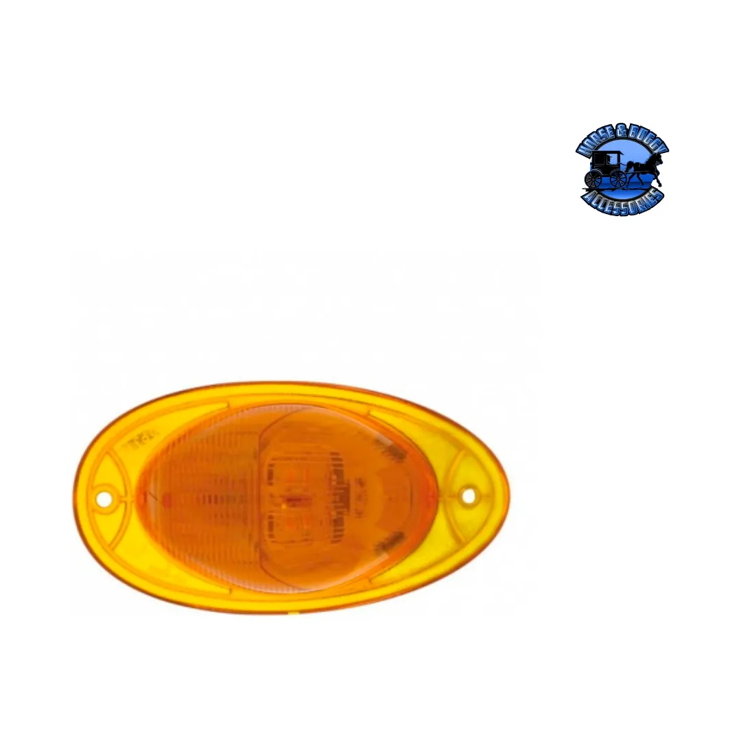 7 LED TURN SIGNAL LIGHT FOR 2008-2017 FREIGHTLINER CASCADIA - DOME LENS, AMBER LED/CLEAR LENS (Choose Color)