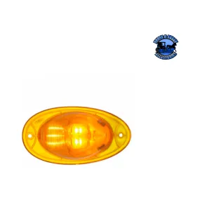 7 LED TURN SIGNAL LIGHT FOR 2008-2017 FREIGHTLINER CASCADIA - DOME LENS, AMBER LED/CLEAR LENS (Choose Color)