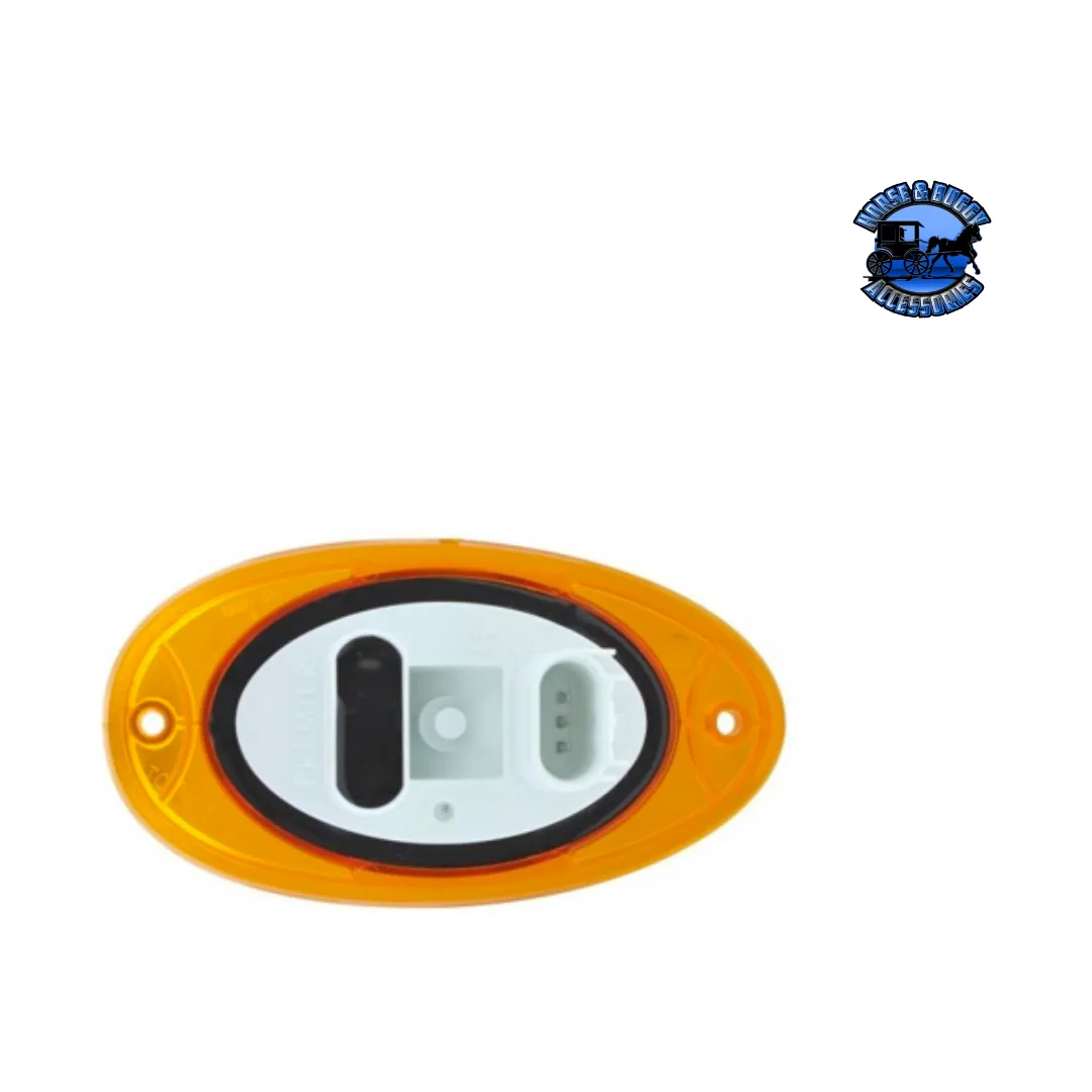 7 LED TURN SIGNAL LIGHT FOR 2008-2017 FREIGHTLINER CASCADIA - DOME LENS, AMBER LED/CLEAR LENS (Choose Color)