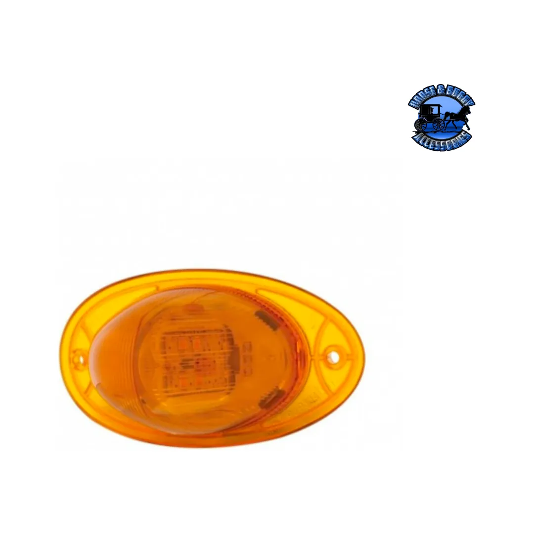 7 LED TURN SIGNAL LIGHT FOR 2008-2017 FREIGHTLINER CASCADIA - DOME LENS, AMBER LED/CLEAR LENS (Choose Color)