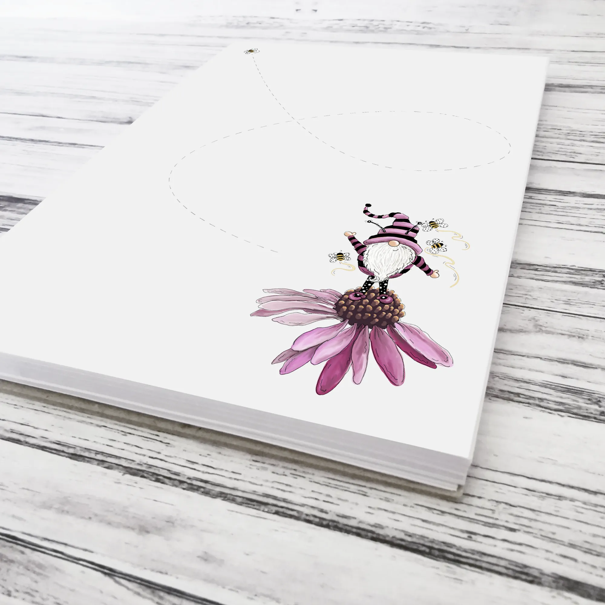 A6 Gnome with Bees Notepad