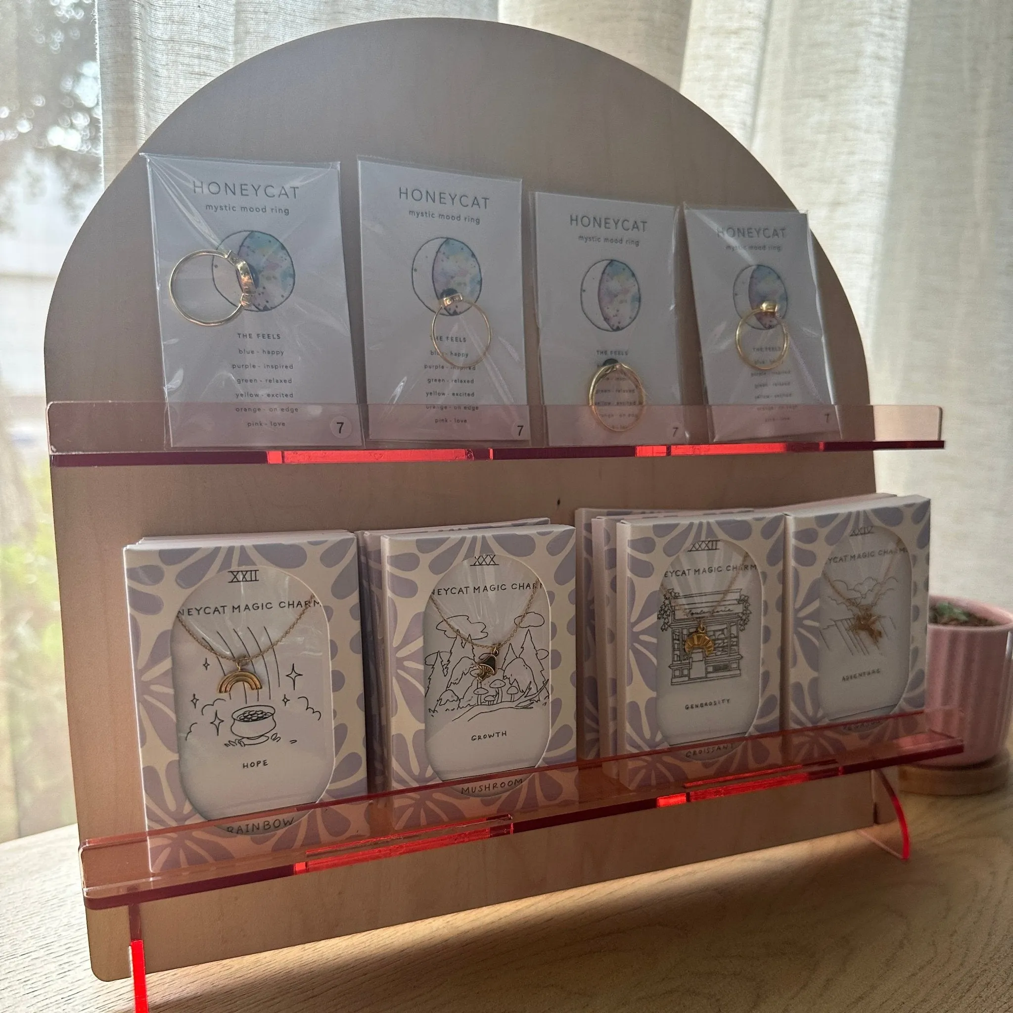 Acrylic & Wood Display Stand (2 Ledges)