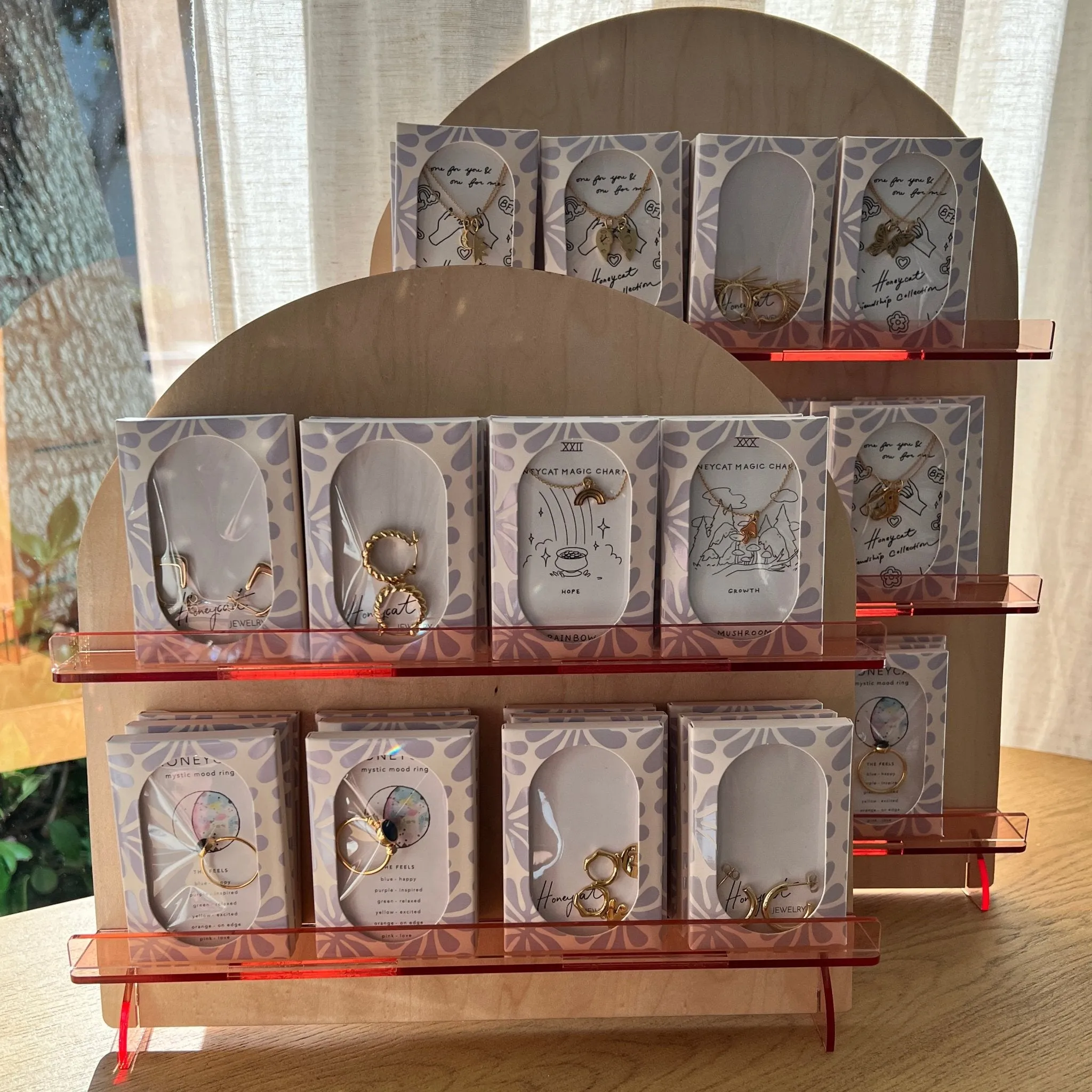 Acrylic & Wood Display Stand (2 Ledges)