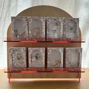 Acrylic & Wood Display Stand (2 Ledges)