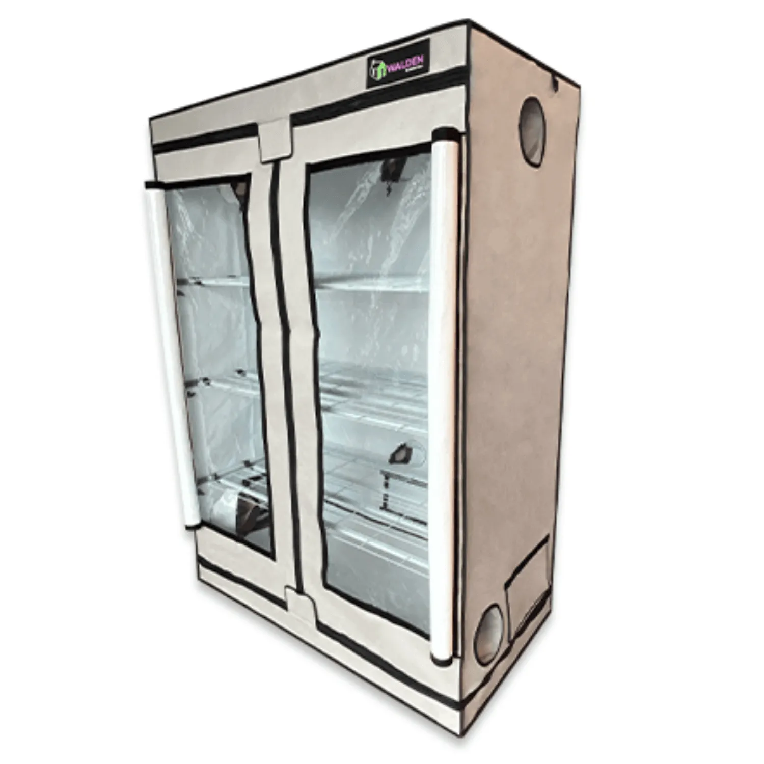 Active Grow Microgreen 2' x 4' 3-Tier LED Walden White Grow Tent Kit