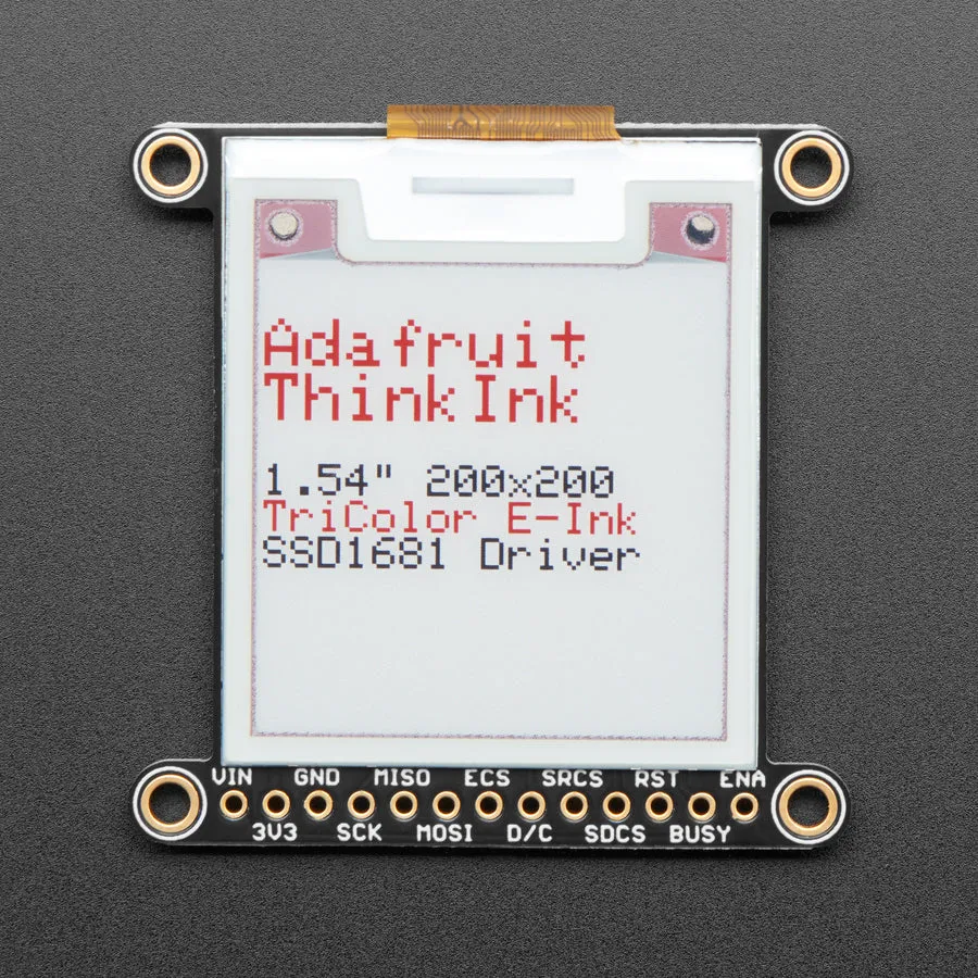 Adafruit 1.54" Tri-Color eInk / ePaper 200x200 Display with SRAM - SSD1681 Driver