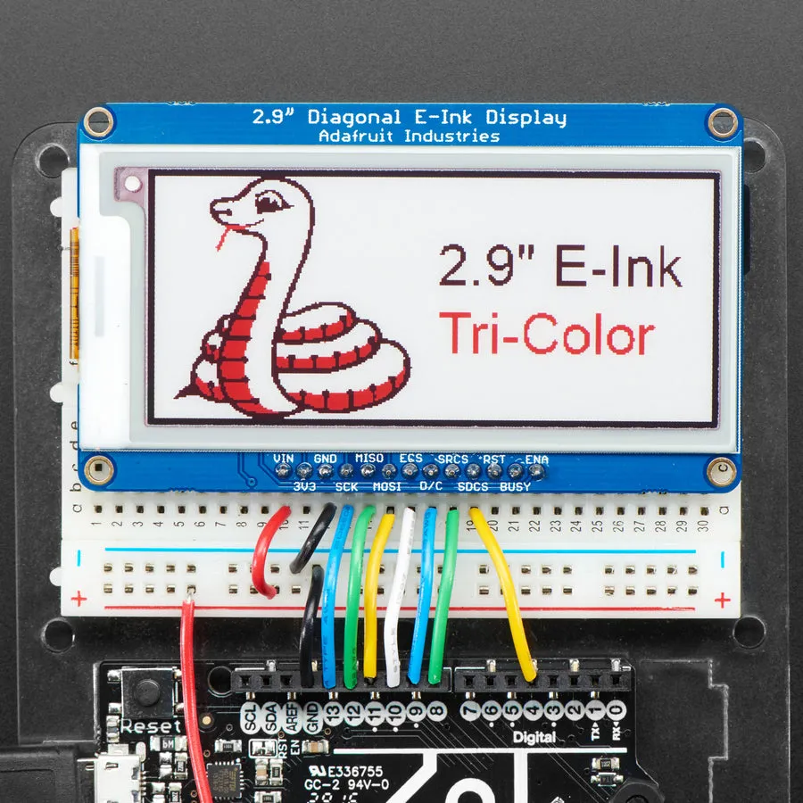 Adafruit 2.9" Red/Black/White eInk Display Breakout - THINK INK