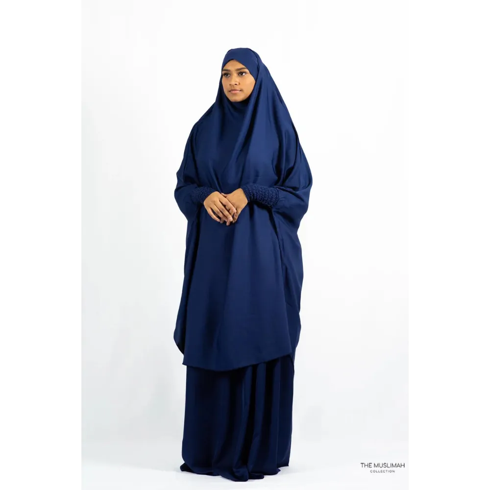 Aisha Two Piece Jilbaab - Navy Blue