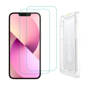 AMZER Tempered Glass Screen Protector for iPhone 13 mini with Easy Install Kit (pack of 2)