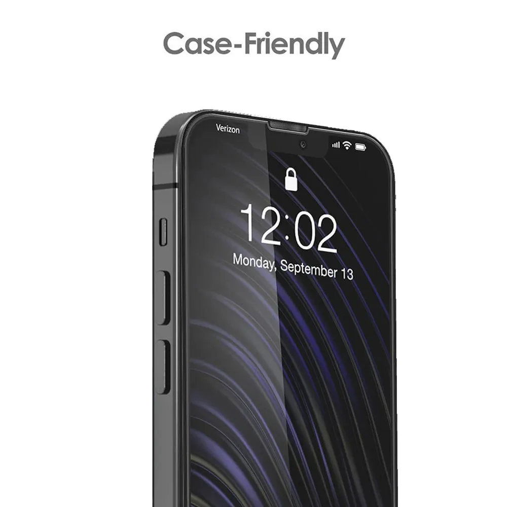 AMZER Tempered Glass Screen Protector for iPhone 13 mini with Easy Install Kit (pack of 2)