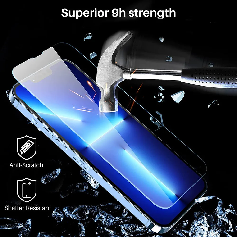 AMZER Tempered Glass Screen Protector for iPhone 13 Pro Max with Easy Install Kit (pack of 2)