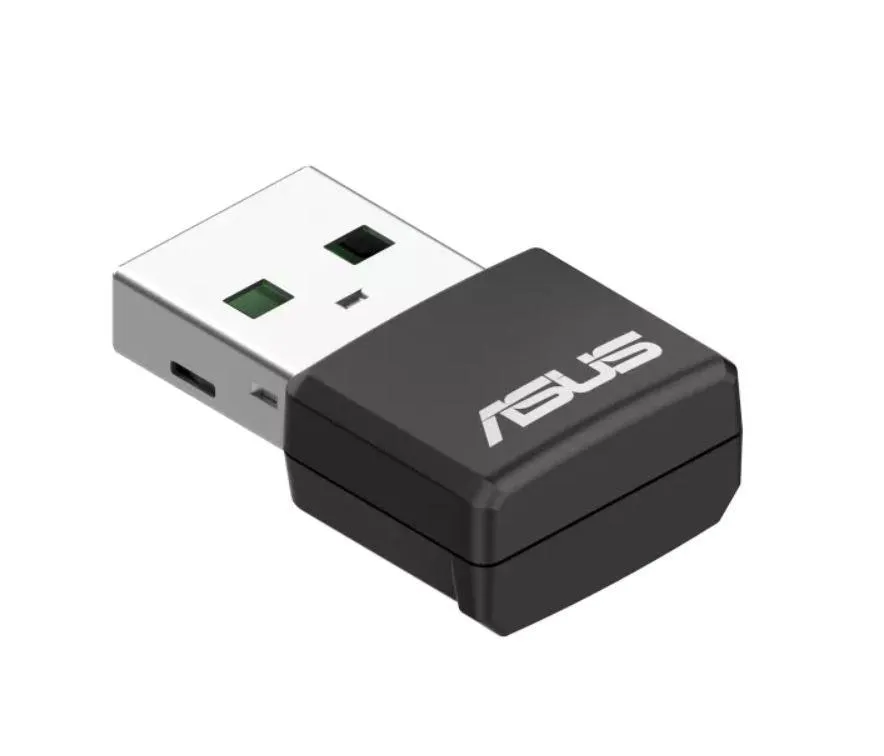 ASUS USB-AX55 NANO Dual Band AX1800 USB WiFi 6 USB Adapter, 802.11ax 1201Mbps 574Mbps,OFDMA, MU-MIMO, BSS Coloring ( NIC )