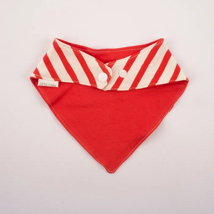 Bandana Bib (Coral Stripes)