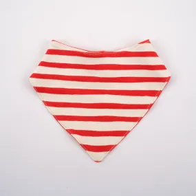Bandana Bib (Coral Stripes)