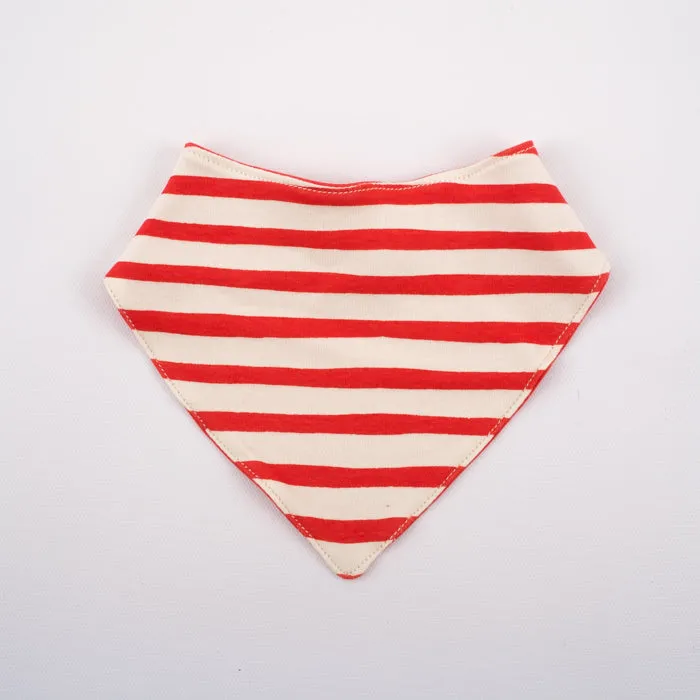 Bandana Bib (Coral Stripes)