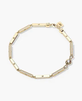 BAR CHAIN Bracelet with Diamonds