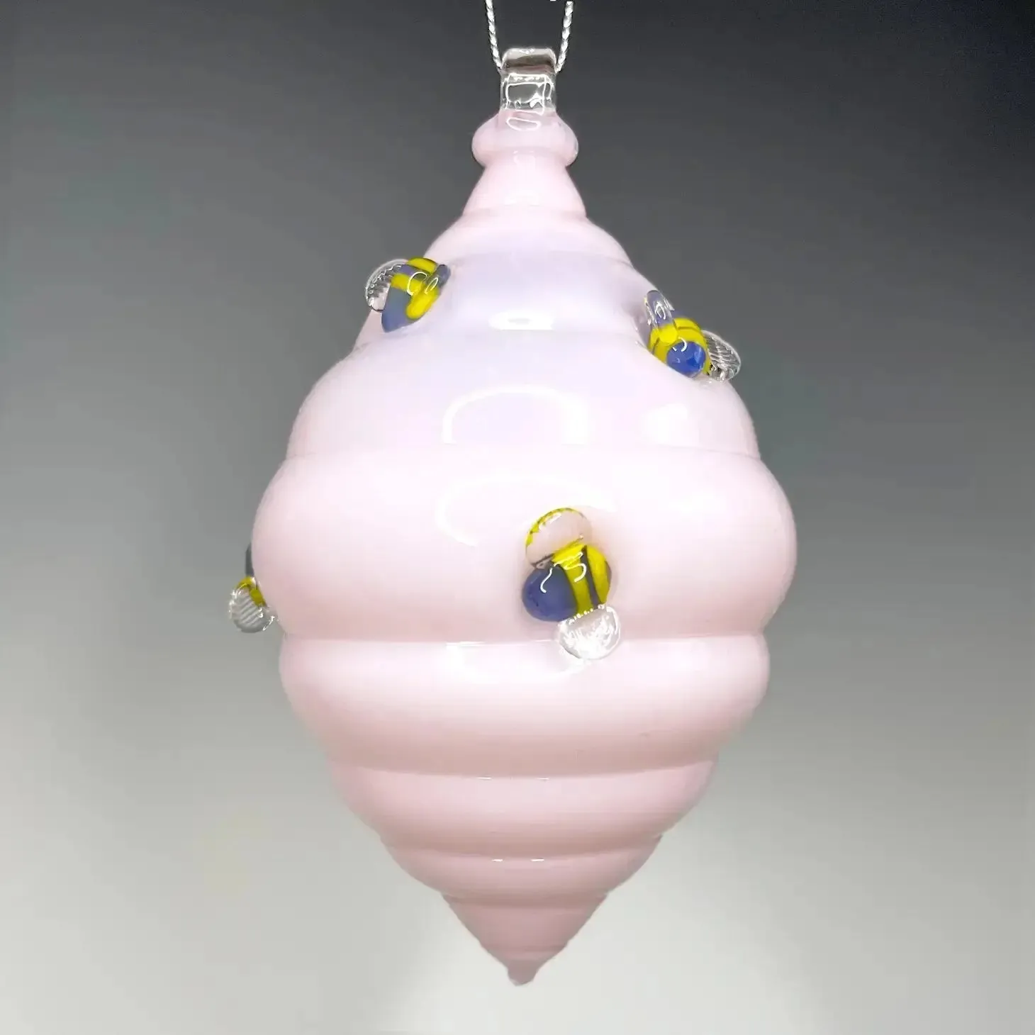 Beehive Glass Ornament by Sage Churchill Foster, Sage Studios