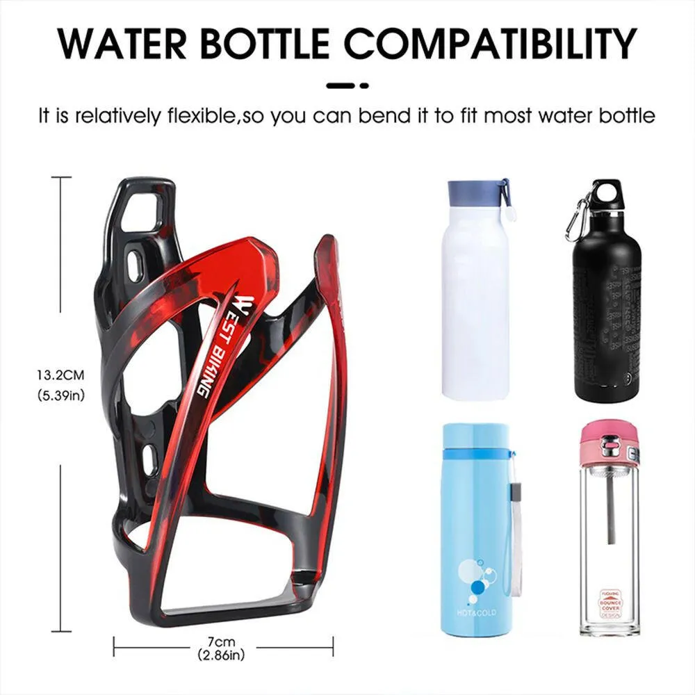 Bicycle Water Bottle Cage Multi-color Gradient Road Mountain Bike Water Bottle Cage Cycling Water Cup Holder Bike Accessories