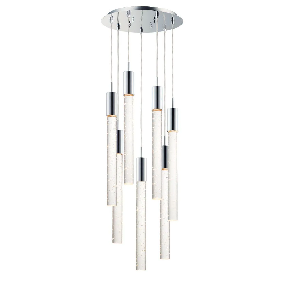 Big Fizz 16 in. 7 Lights LED Pendant Light Chrome Finish