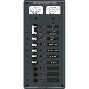 Blue Sea 8074 AC Main  8 Positions Toggle Circuit Breaker Panel - White Switches [8074]