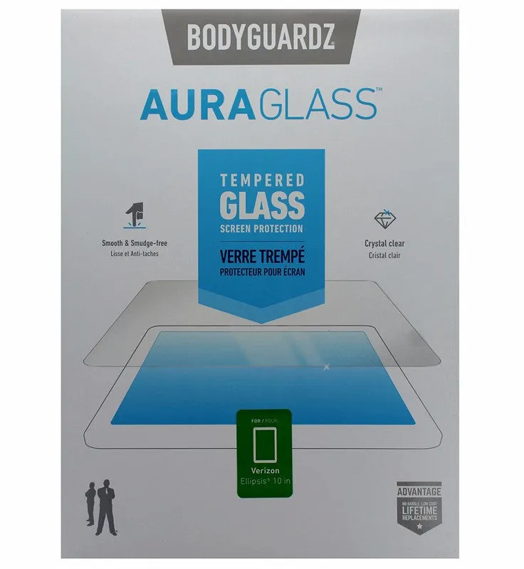 BodyGuardz Aura Glass Tempered Glass Screen Protector for Ellipsis 10 - Clear