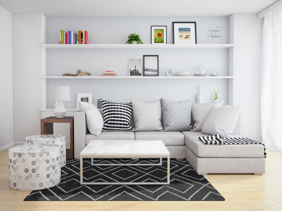 Bryant Graphite Shag Rug 2'x3'