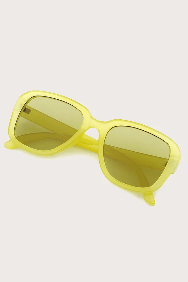 Candy Colors Square Sunglasses