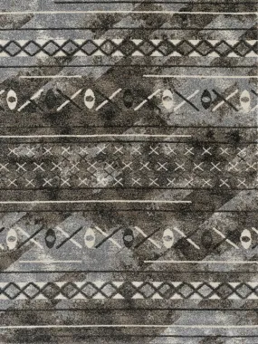 Caribe Modern Brown Power-Loomed Rug 3'5"x5'6"