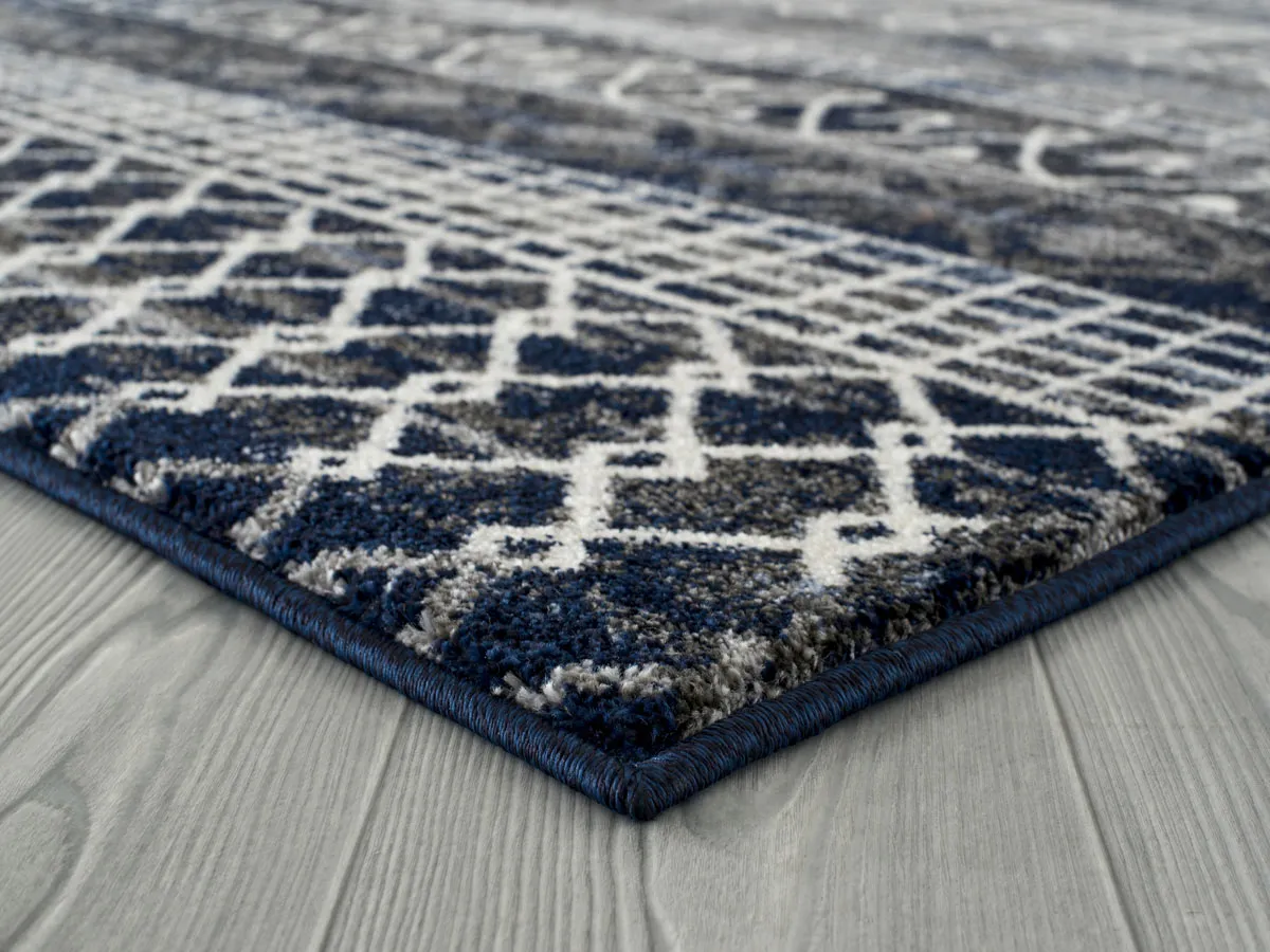 Caribe Modern Charcoal Power-Loomed Rug 2'1"x6'4"