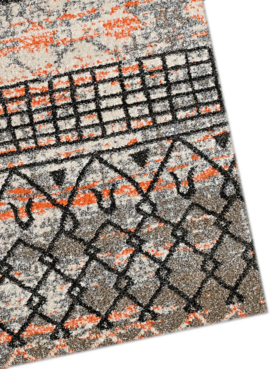 Caribe Modern Gray Power-Loomed Rug 7'10"x10'
