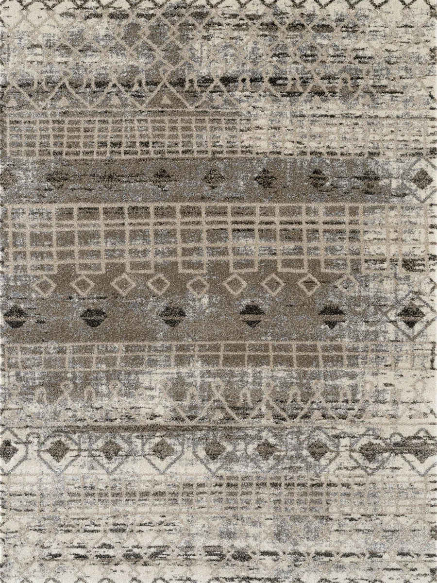 Caribe Modern Walnut Power-Loomed Rug 5'x7'9"