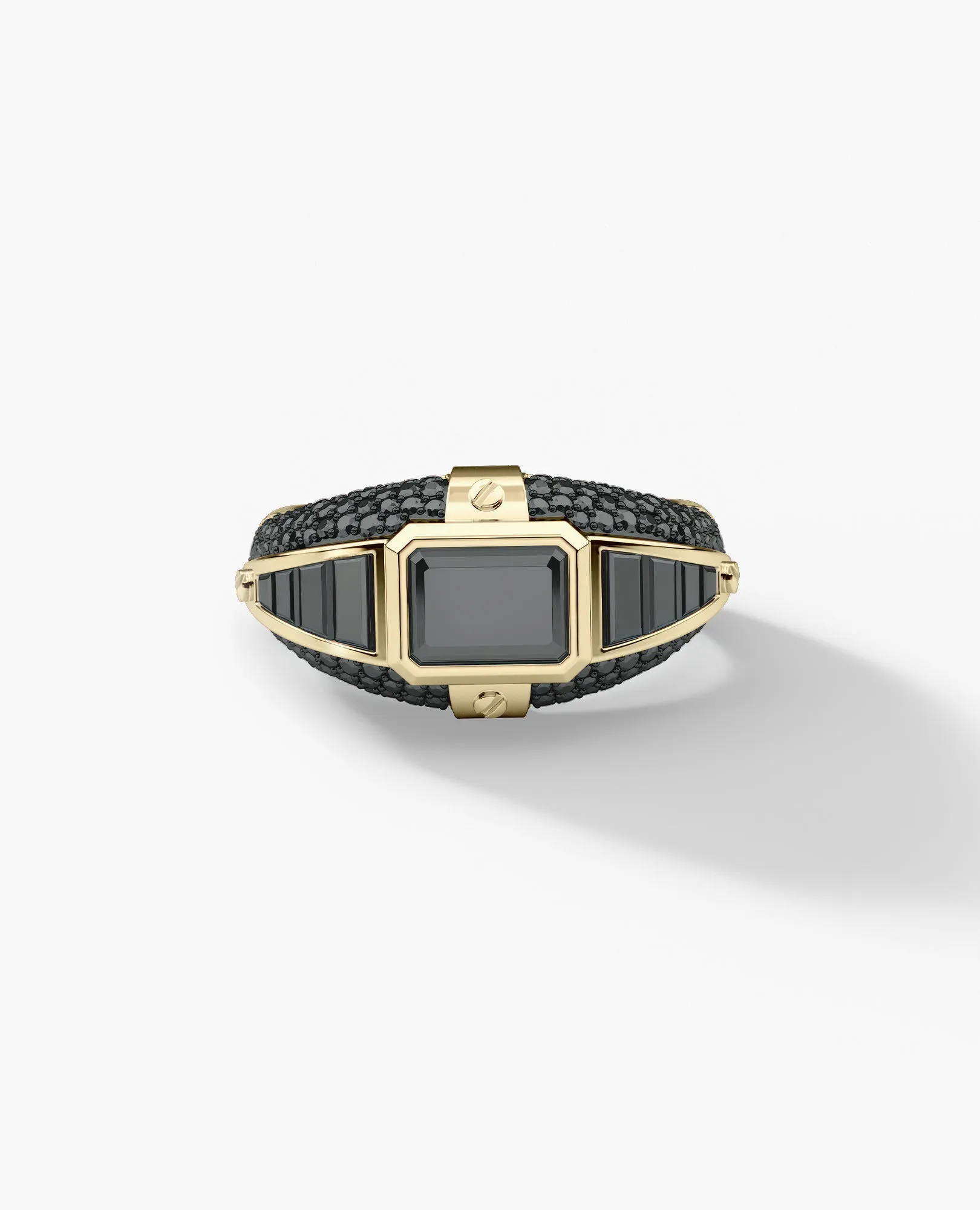 CARLIN Gold Signet Ring with 3.10ct Black Diamonds