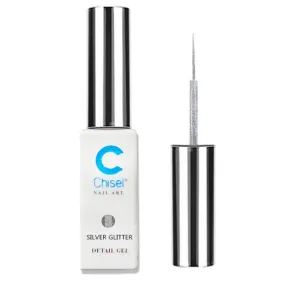 Chisel Nail Art Gel - Silver Glitter